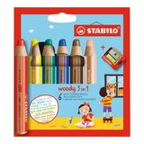 Stabilo Ceruzky woody 3v1 6ks + strúhadlo