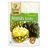 Kompót Ananás krájaný 565g Natur Farm