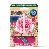 Ambipur Active ruža & ľalia WC gél-blok 45g