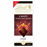 Lindt Excellence Horká čoko sušienky&karamel 100g