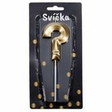 Tortová sviečka zlatá Tvar:  ? "Otáznik"
