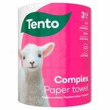 Tento Complex papierové utierky 3 vs. 1 kotúč