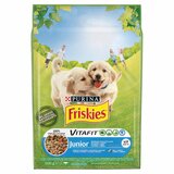 Friskies dog, Junior kura zelenina a mlieko 500g