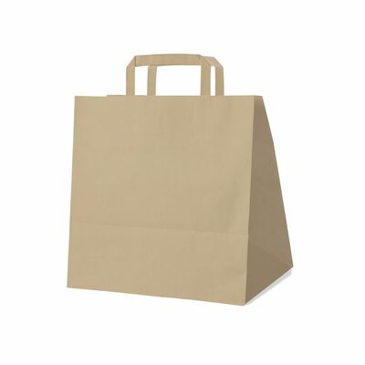 Taška papierová hnedá 32+21x 33cm WI47134,250ks