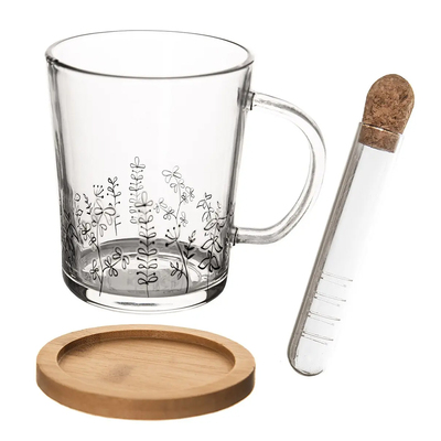 Orion Hrnček s podšálkou a infuzérom Lúka 0,42l