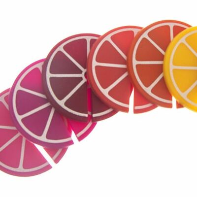 Orion Rozlišovače na poháre Citrusy 3,7cm 8ks