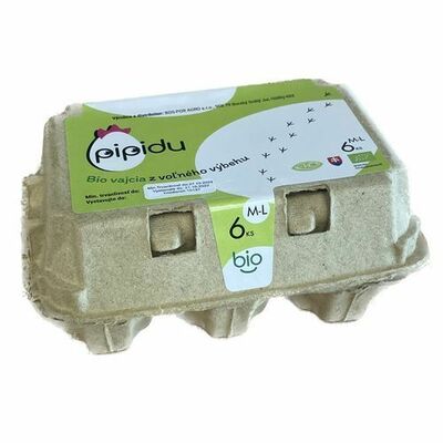 Vajcia Bio z voľného výbehu M-L 6ks Pipidu