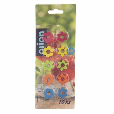 Orion Rozlišovače na poháre Kvetinky 2,5cm 10ks