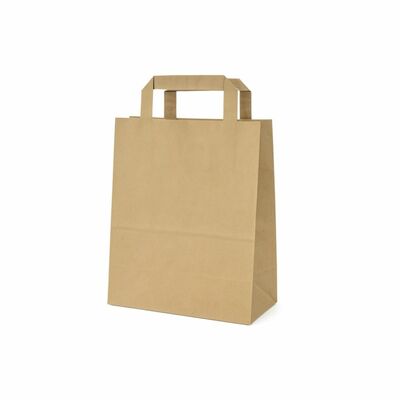 Taška papierová hnedá 18+8x 22cm WI47112,250ks