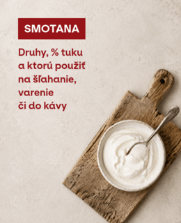 SMOTANA: druhy, % tuku a ktorú použiť na šľahanie, varenie či do kávy 