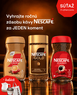 Vyhrajte ročnú zásobu kávy NESCAFÉ