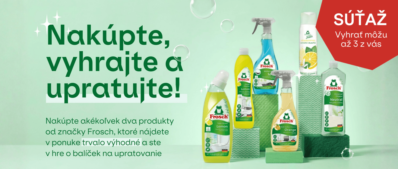 Nakúpte, vyhrajte a upratujte: Súťaž so značkou Frosch je tu!