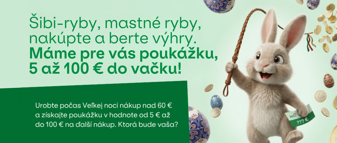 Veľkonočná výslužka navyše k Vášmu nákupu 