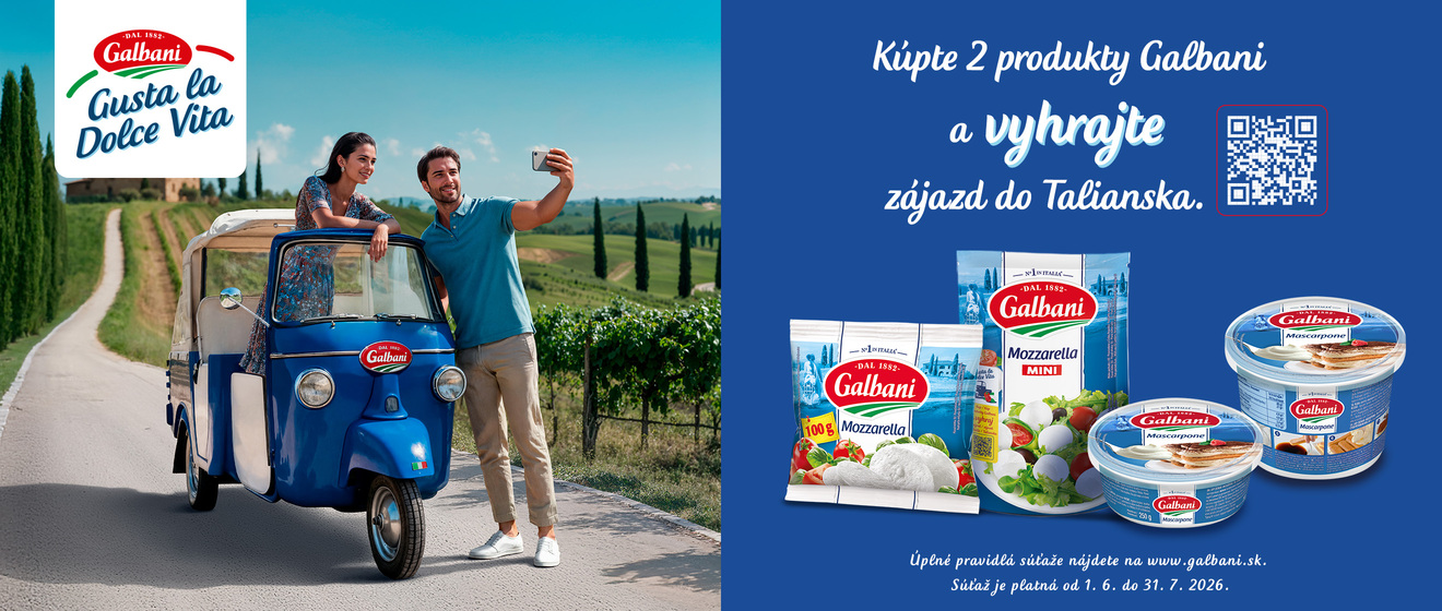 Vyhrajte s Galbani zájazd do Toskánska a ďalšie skvelé ceny