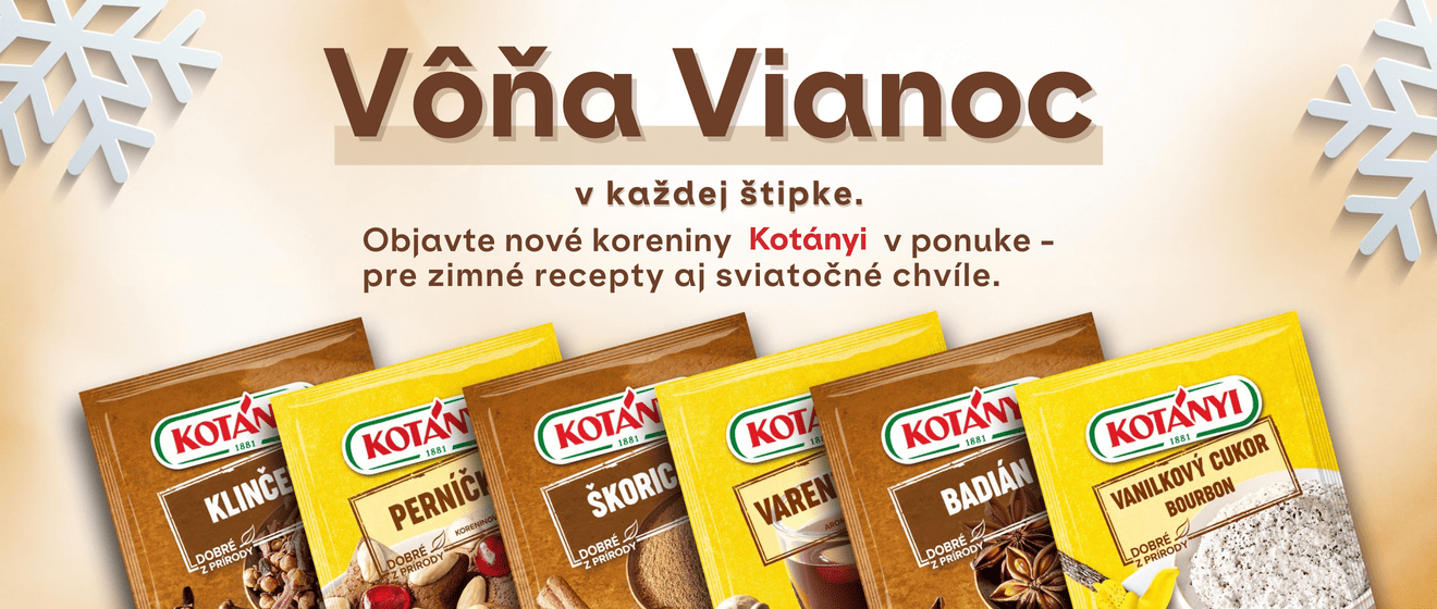 Vôňa Vianoc začína v kuchyni: objavte koreniny Kotányi
