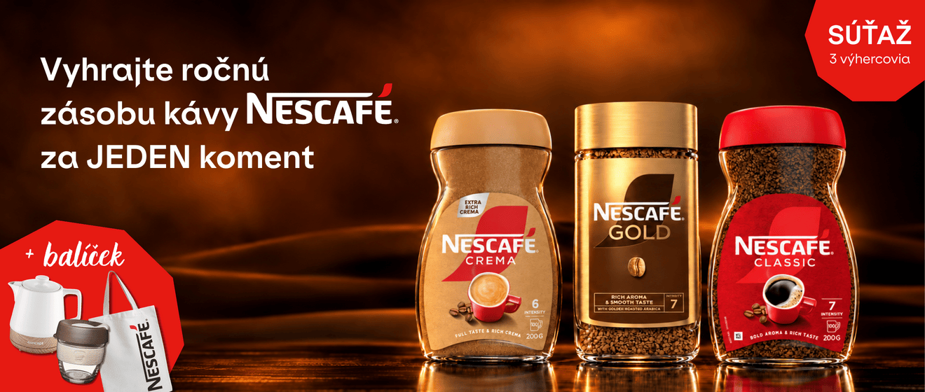 Vyhrajte ročnú zásobu kávy NESCAFÉ