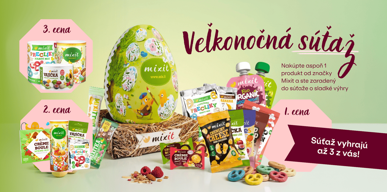 Veľkonočná súťaž s Mixit: sladká odmena pre troch výhercov