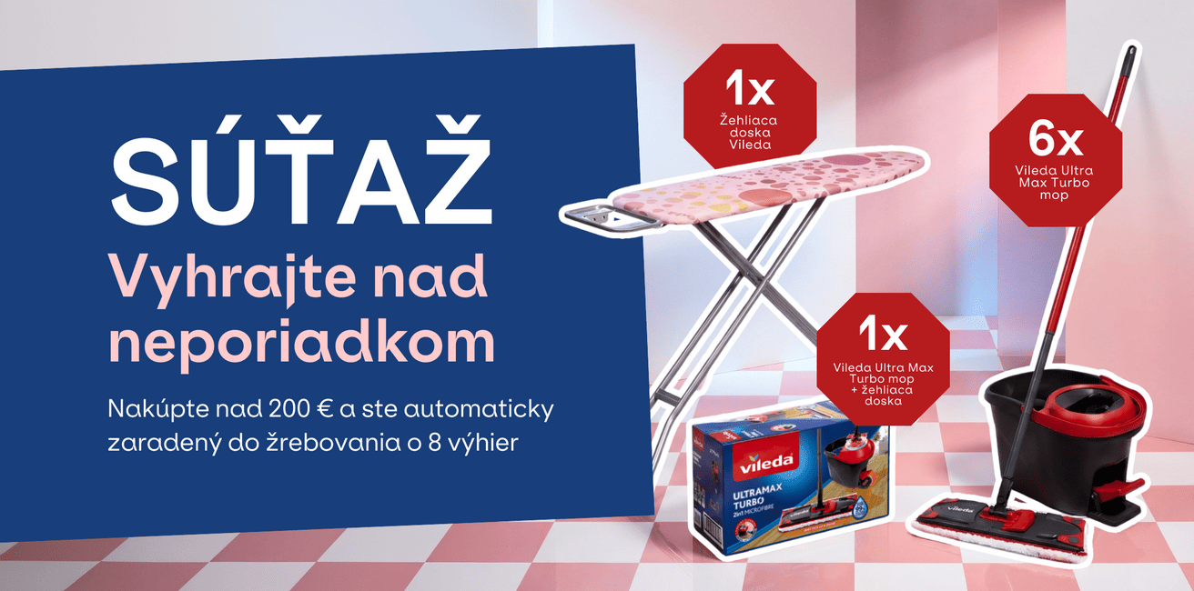 Nakúpte nad 200 € a vyhrajte praktických pomocníkov od Vileda