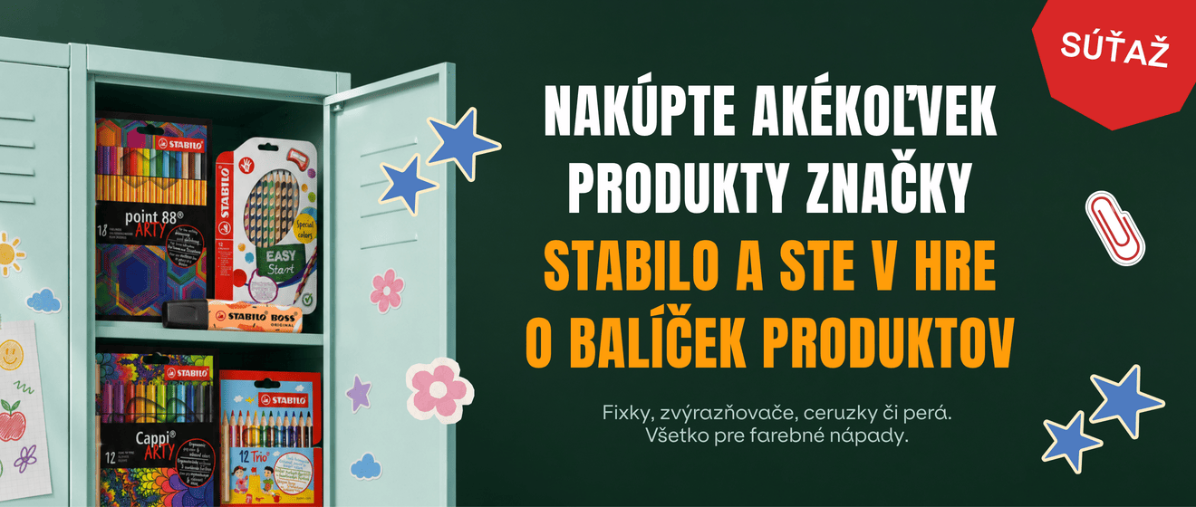 Vyhrajte výbavu od STABILO, ktorá poteší každého školáka