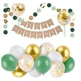 Dekoračný nápis Happy Birthday prírodná hnedá