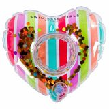 Nafukovací držiak na pohár Srdce dúha 17cm Swim Essentials