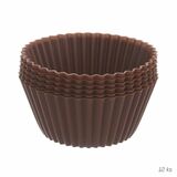 Orion Formičky 12x Muffiny hnedá silikón