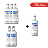 Absolut Vodka 40% 1l 5+1