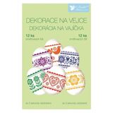 Dekorácia na vajíčka zmršťovacia trad. vzory 12ks
