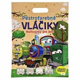 Omaľovánky pre deti Pestrofarebné vláčiky