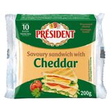Syr Cheddar tavené plátky 200g Président
