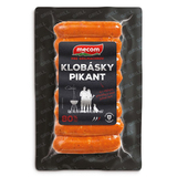 Klobásky pikant 80% 210g Mecom