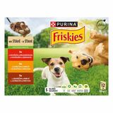 Friskies Dog adult s hovädzím, kuraťom a jahňacím v šťave 12x85g