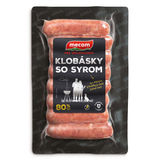 Klobásky so syrom 80% 210g Mecom