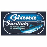 Sardinky vo vlastnej šťave 125g Giana