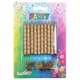 Tortové sviečky zlaté 10ks