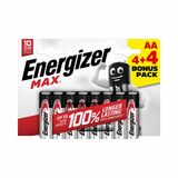 Batérie AA Max 4+4 Energizer
