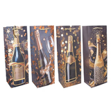 Darčeková taška Vianočná na flašu 35x12x9cm