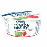 Tvaroh &amp; jogurt jahoda 135g Madeta VÝPREDAJ
