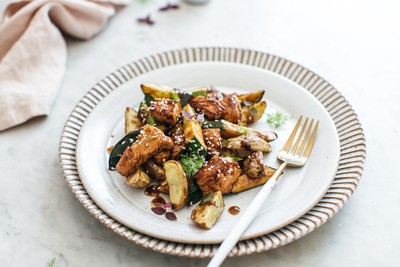 Morčacie stir fry s cuketou