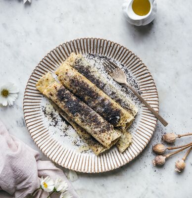 Domáce lokše s makom a lekvárom