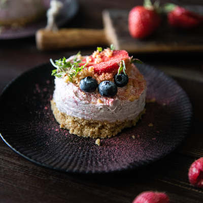 Jahodový mini cheesecake 