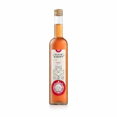 Sirup Lychee Ruža 1l Vlčie Sirupy