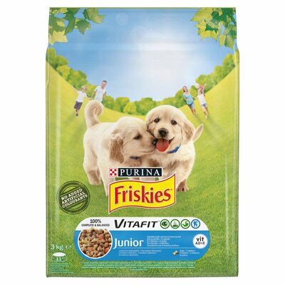 Friskies dog, Junior kura zelenina a mlieko 3 kg
