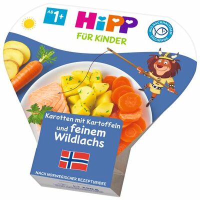 HiPP Zemiaky so zeleninou a jemným lososom, 250g