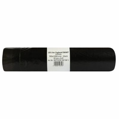 Vrecia na odpad čierne 120l 70x100cm 20ks Smart