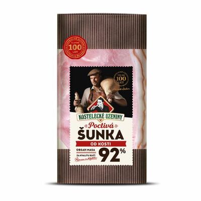 Šunka Poctivá od kosti nárez bravčový 92% 100g, KU
