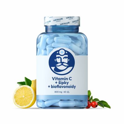 Vitamín C+šípky+bioflavonoidy 60ks Dr. LUCULLUS