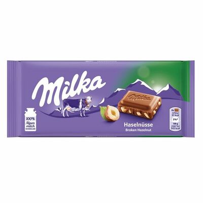 Milka Oriešková čokoláda s drtenými orechami 100g