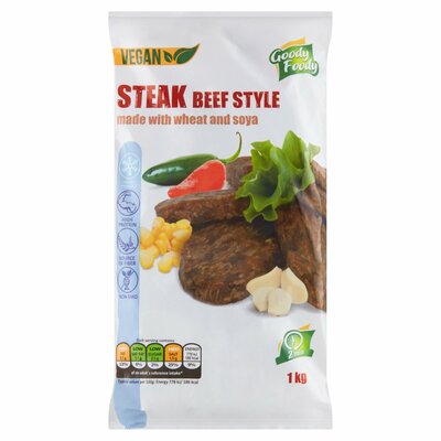 Mr.Vegan Steak beef style 1kg Goody Foody