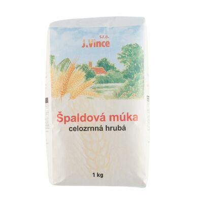 Múka Špaldová celozrnná hrubá 1000g J. Vince